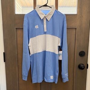 Nike Blue and White Casual Button Down Shirt